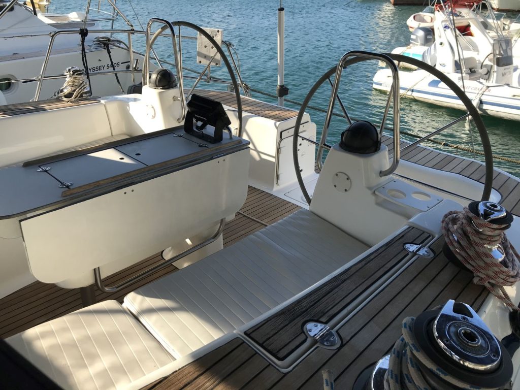 Bavaria seating above deck
